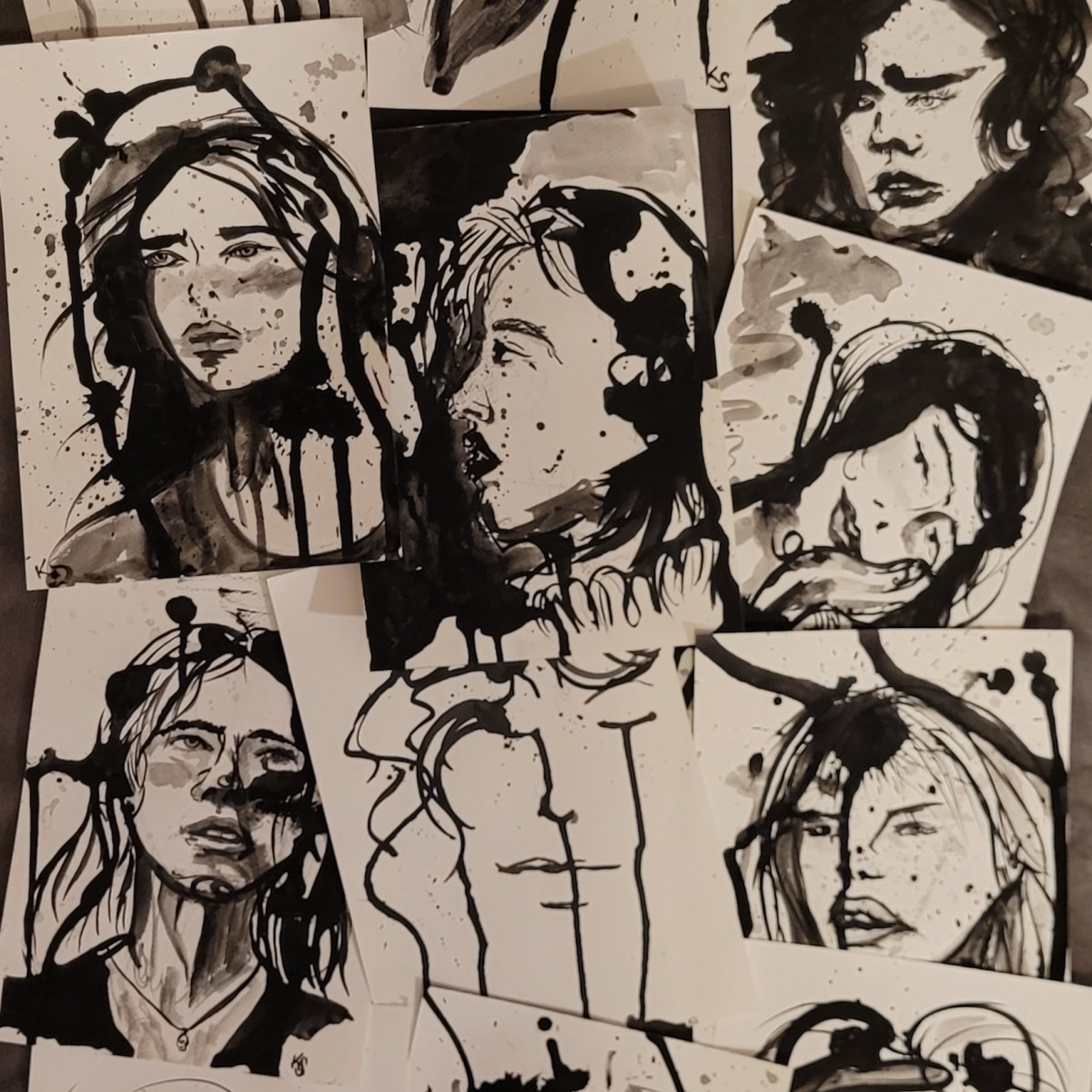 Noir: a collection of three poems & thirteen&nbsp;paintings